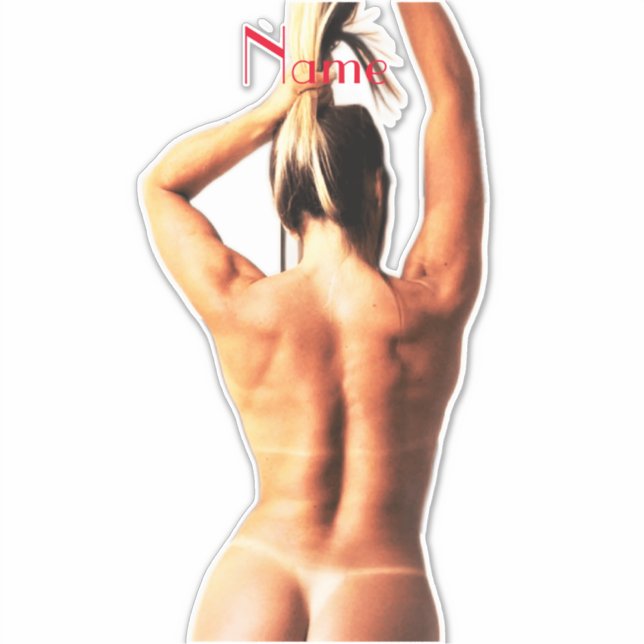 Fitness Model Tanlines Thunder_Cove  Sticker (Front)