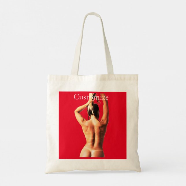 Fitness Model Tanlines Thunder_Cove  Tote Bag (Back)