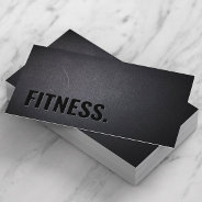 Fitness Modern Bold Text Elegant Dark Professional Business Card at Zazzle