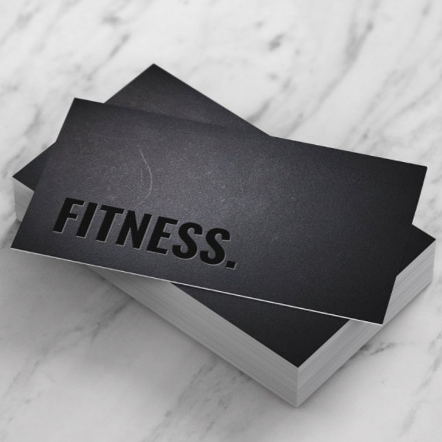 Fitness Modern Bold Text Elegant Dark Professional Business Card (Creator Uploaded)
