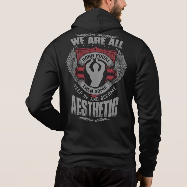 Fitness Motivation - Aesthetics - Step Up - Zyzz Hoodie (Back)