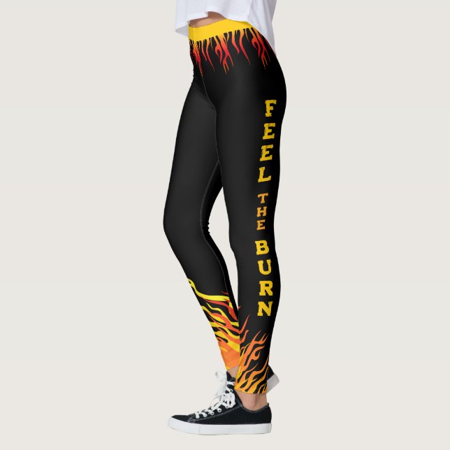 Fitness Motivation BLACK Leggings (Left)