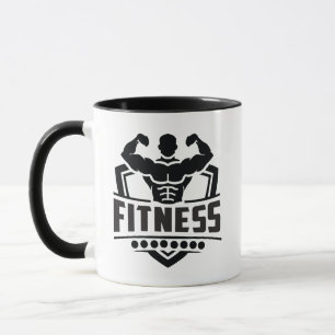 Fitness Motivation Graphic Strong & Active Life Mug
