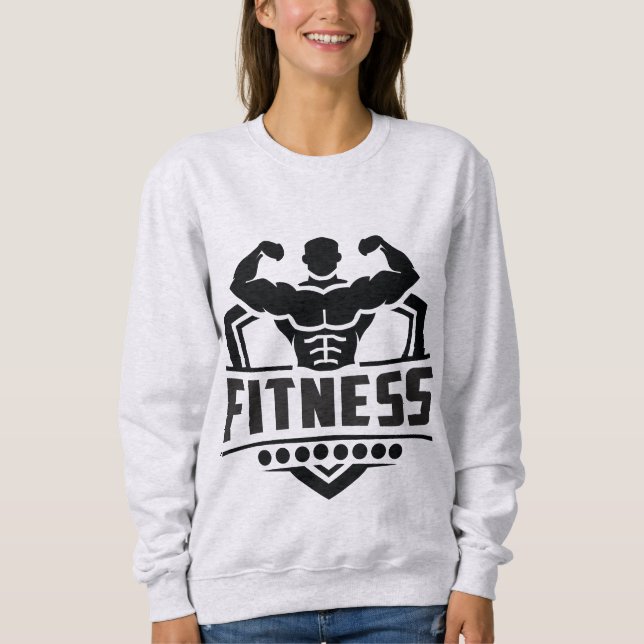 Fitness Motivation Graphic | Strong & Active Life Sweatshirt (Front)
