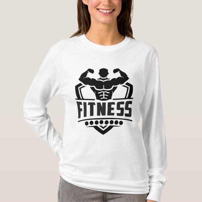 Fitness Motivation Graphic | Strong & Active Life T-Shirt (Front)