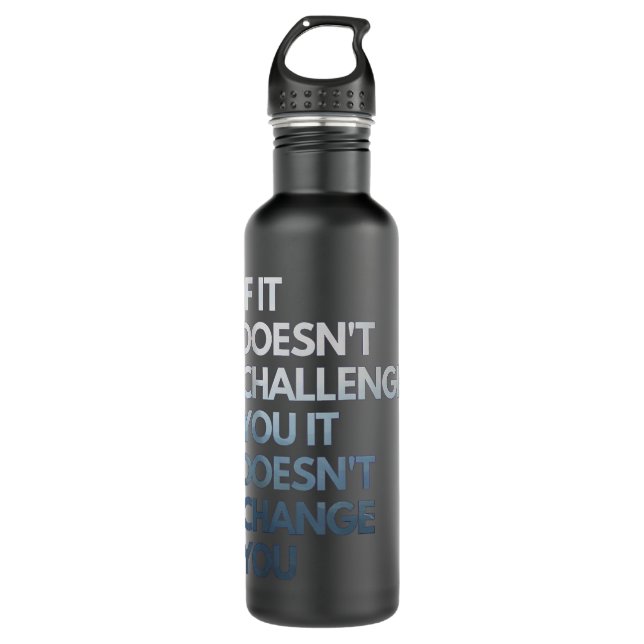 Fitness Motivation Shirt Inspirational Quote Fitne Stainless Steel Water Bottle (Front)