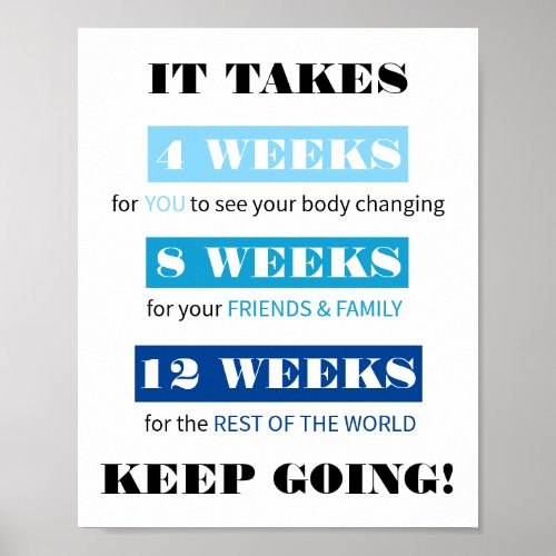 Fitness Motivation Weight Loss Poster