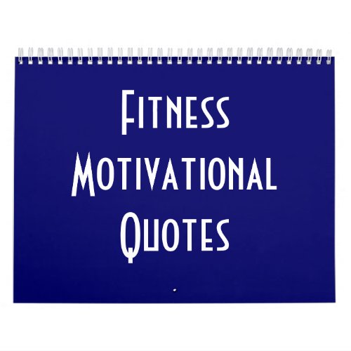 Fitness Motivational Quotes Calendar