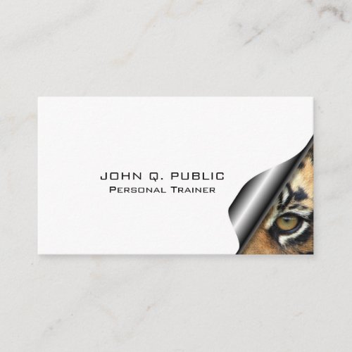 Fitness Nutrition Personal Trainer Elegant Modern Business Card