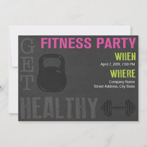 Fitness Party Invite