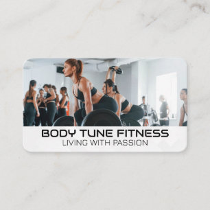 Fitness People Exercising in Gym Business Card