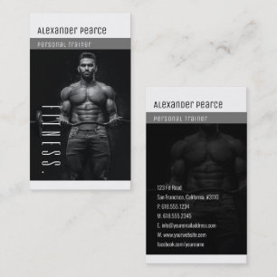 Fitness Personal Trainer Active Sports Business Card