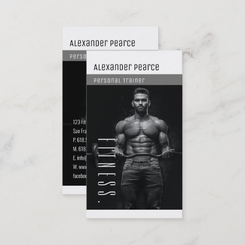 Fitness Personal Trainer  Active Sports Business Card