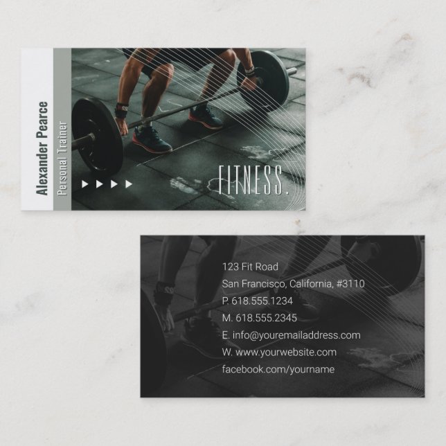 Fitness Personal Trainer | Active Sports Business Card (Front/Back)