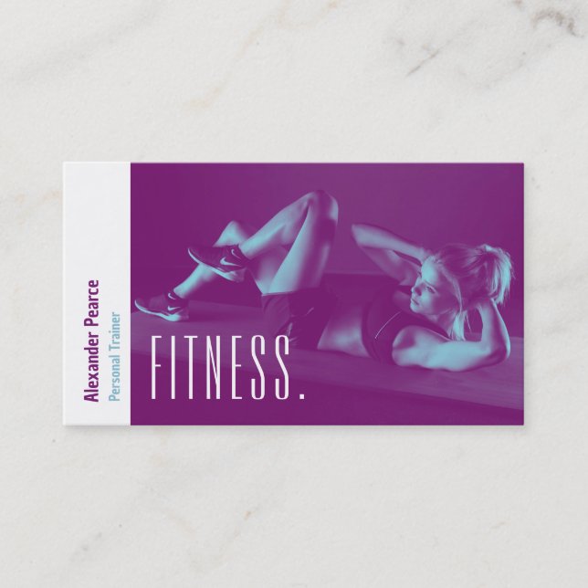 Fitness Personal Trainer | Active Sports Business Card (Front)