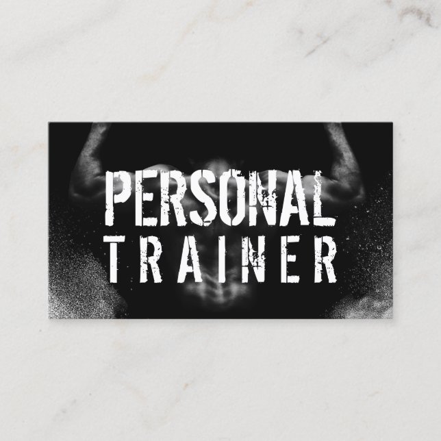Fitness Personal Trainer Bodybuilder Professional Business Card (Front)