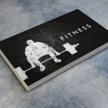 Fitness Personal Trainer Bodybuilder Workout Dark Business Card by cardfactory at Zazzle
