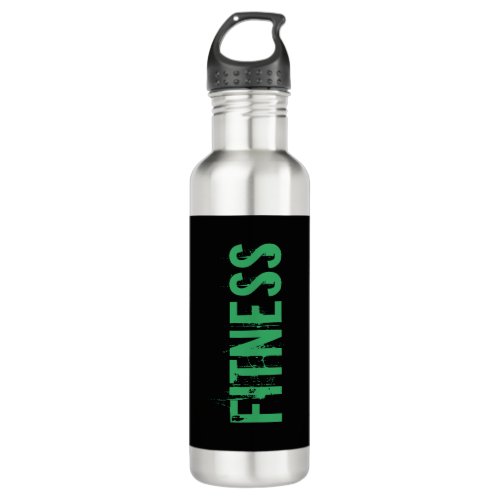 Fitness Personal Trainer Bodybuilding Modern Black Stainless Steel Water Bottle