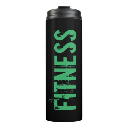 Fitness Personal Trainer Bodybuilding Modern Black Thermal Tumbler