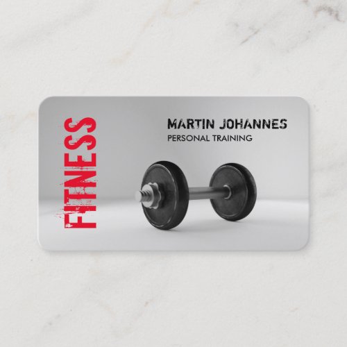 Fitness Personal Trainer Bodybuilding Modern Business Card
