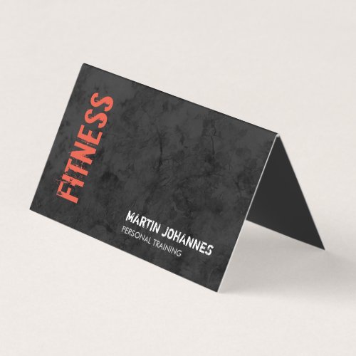Fitness Personal Trainer Bodybuilding Modern Grey Business Card
