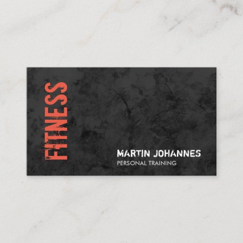 Fitness Personal Trainer Bodybuilding Modern Grey Business Card