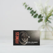 Fitness Personal Trainer Bodybuilding Modern Sharp Business Card (Standing Front)