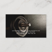 Fitness Personal Trainer Bodybuilding Modern Sharp Business Card (Back)