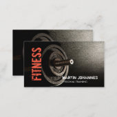 Fitness Personal Trainer Bodybuilding Modern Sharp Business Card (Front/Back)