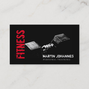Fitness Personal Trainer Bodybuilding Modern Sharp Business Card