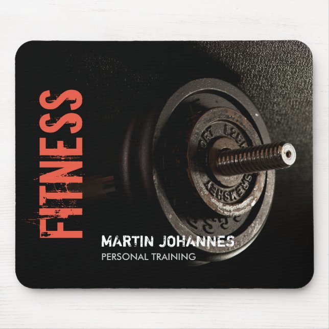 Fitness Personal Trainer Bodybuilding Modern Sharp Mouse Pad (Front)