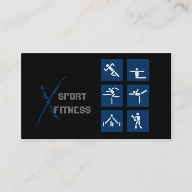 Fitness,  Personal Trainer, Business Card (Front)