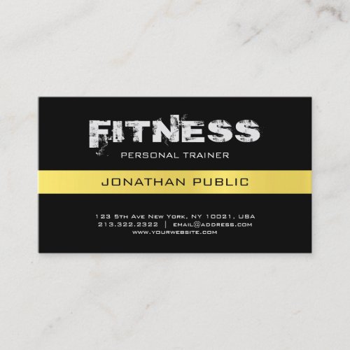 Fitness Personal Trainer Coach Trendy Plain Luxe Business Card