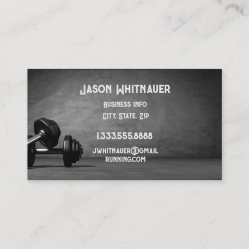 Fitness Personal Trainer Fitness Instructor  Business Card