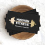 Fitness Personal Trainer Gold  Barbell Business Card