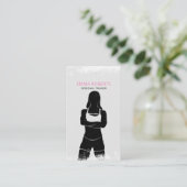Fitness Personal Trainer Grunge Fit Girl Business Card (Standing Front)
