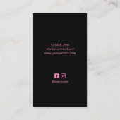 Fitness Personal Trainer Grunge Fit Girl Business Card (Back)
