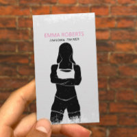 Fitness Personal Trainer Grunge Fit Girl Business Card