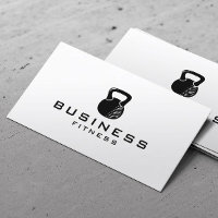 Fitness Personal Trainer Kettlebell Minimalist Business Card