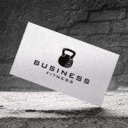 Fitness Personal Trainer Kettlebell Minimalist Business Card at Zazzle