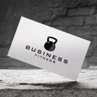 Fitness Personal Trainer Kettlebell Minimalist Business Card