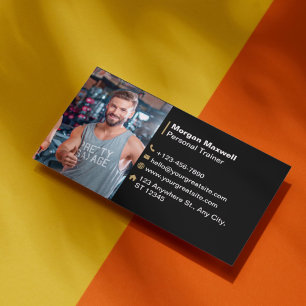 Fitness Personal Trainer: Modern Colorful Business Card