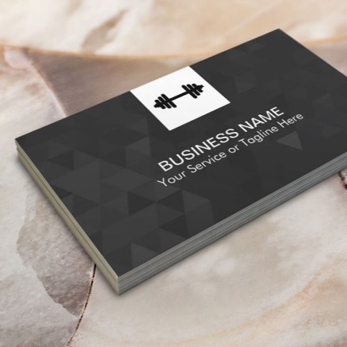 Fitness Personal Trainer Modern Geometric Business Card