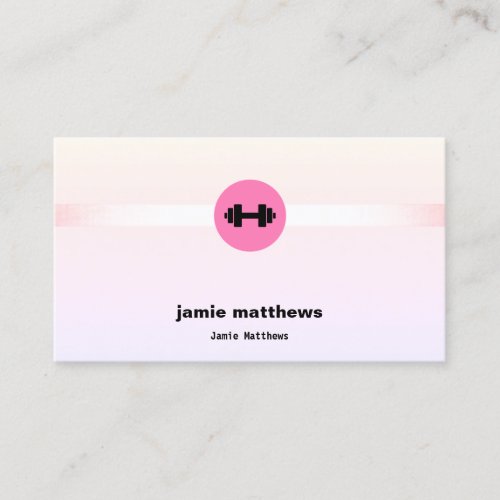 Fitness Personal Trainer Ombre Pink Business Card