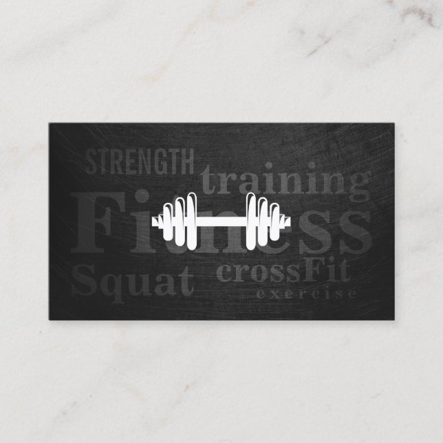 Fitness Personal Trainer Professional Business Card (Front)