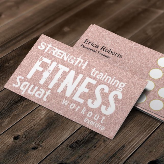 Fitness Personal Trainer Rose Gold Glitter Loyalty (Creator Uploaded)