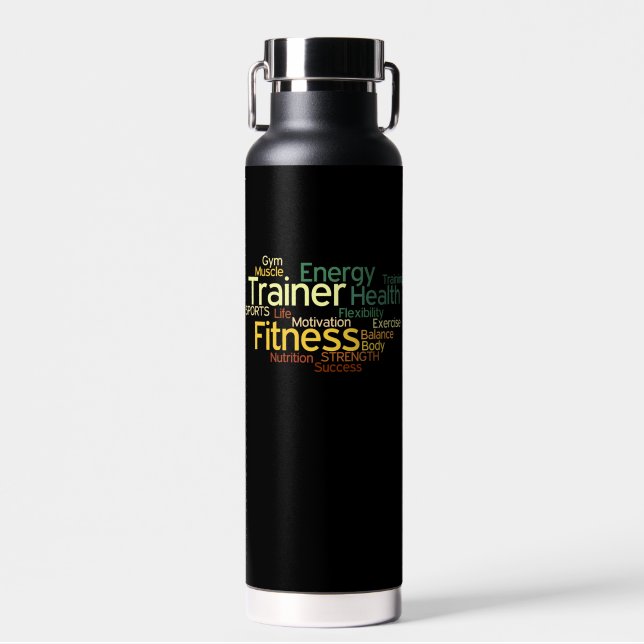 Fitness/Personal Trainer Water Bottle (Front)