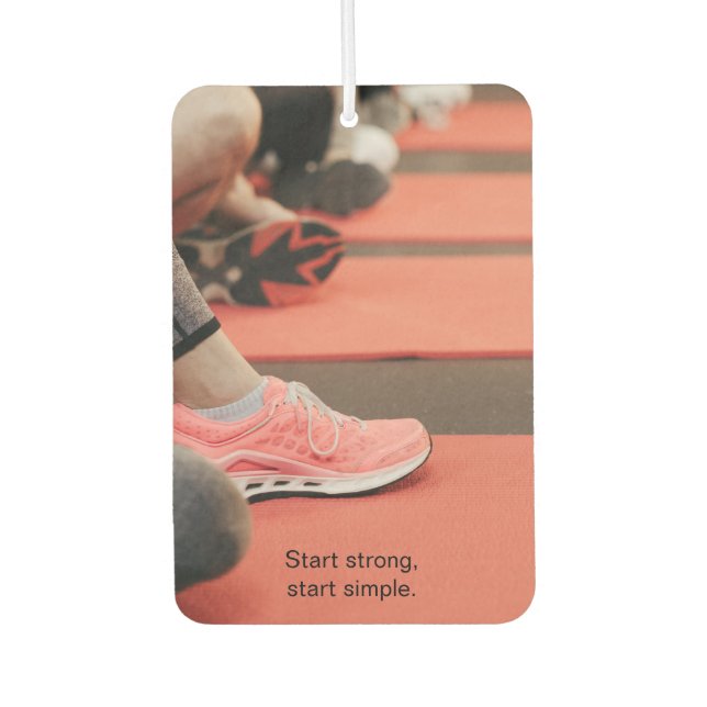 Fitness Photo - Start Strong, Start Simple Air Freshener (Front)
