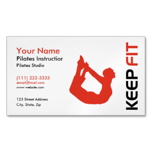 Fitness Pilates Instructor Business Card