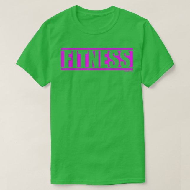 Fitness Pink Gym Fitness Workout Saying Motivation T-Shirt (Design Front)